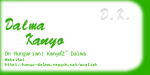 dalma kanyo business card